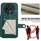 For OPPO A3 Pro 5G Button Card Bag RFID Anti-theft Phone Case(Green) - 3