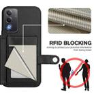 For OPPO A3 Pro Global Button Card Bag RFID Anti-theft Phone Case(Black) - 3