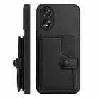 For OPPO A38 4G / A18 4G Global Button Card Bag RFID Anti-theft Phone Case(Black) - 2