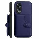 For OPPO A58 4G Global Button Card Bag RFID Anti-theft Phone Case(Blue) - 2