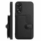 For OPPO A78 4G Global Button Card Bag RFID Anti-theft Phone Case(Black) - 2