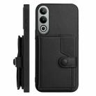 For OPPO K12 5G Button Card Bag RFID Anti-theft Phone Case(Black) - 2