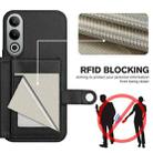 For OPPO K12 5G Button Card Bag RFID Anti-theft Phone Case(Black) - 3