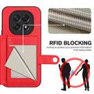 For OPPO A5 / F29 Button Card Bag RFID Anti-theft Phone Case(Red) - 3
