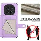 For OPPO A5 / F29 Button Card Bag RFID Anti-theft Phone Case(Purple) - 3