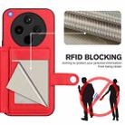 For OPPO Find X8s+ Button Card Bag RFID Anti-theft Phone Case(Red) - 3
