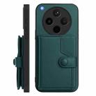 For OPPO Find X8s+ Button Card Bag RFID Anti-theft Phone Case(Green) - 2