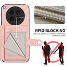 For OPPO Find X8s Button Card Bag RFID Anti-theft Phone Case(Pink) - 3