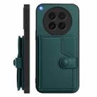 For OPPO Find X8s Button Card Bag RFID Anti-theft Phone Case(Green) - 2