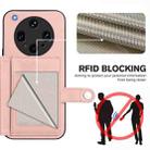 For OPPO Find X8 Ultra Button Card Bag RFID Anti-theft Phone Case(Pink) - 3