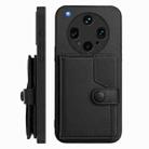 For OPPO Find X8 Ultra Button Card Bag RFID Anti-theft Phone Case(Black) - 2