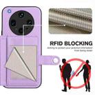 For OPPO Find X8 Ultra Button Card Bag RFID Anti-theft Phone Case(Purple) - 3
