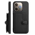 For OPPO A5 Energy / A5 Pro 5G Global Button Card Bag RFID Anti-theft Phone Case(Black) - 2