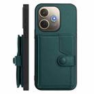 For OPPO A5 Energy / A5 Pro 5G Global Button Card Bag RFID Anti-theft Phone Case(Green) - 2