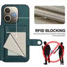 For OPPO A5 Energy / A5 Pro 5G Global Button Card Bag RFID Anti-theft Phone Case(Green) - 3
