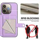 For OPPO A5 Energy / A5 Pro 5G Global Button Card Bag RFID Anti-theft Phone Case(Purple) - 3