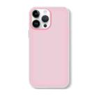 For iPhone 12 Pro Max Skin Feeling Jelly Series TPU + PC Full Coverage Phone Case(Pink) - 1