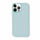 For iPhone 12 Pro Max Skin Feeling Jelly Series TPU + PC Full Coverage Phone Case(Light Green) - 1