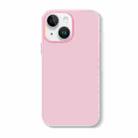 For iPhone 14 Skin Feeling Jelly Series TPU + PC Full Coverage Phone Case(Pink) - 1