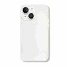 For iPhone 15 Skin Feeling Jelly Series TPU + PC Full Coverage Phone Case(White) - 1