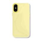 For iPhone X / XS Skin Feeling Jelly Series TPU + PC Full Coverage Phone Case(Yellow) - 1