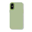 For iPhone X / XS Skin Feeling Jelly Series TPU + PC Full Coverage Phone Case(Green) - 1