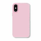 For iPhone XS Max Skin Feeling Jelly Series TPU + PC Full Coverage Phone Case(Pink) - 1