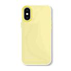 For iPhone XS Max Skin Feeling Jelly Series TPU + PC Full Coverage Phone Case(Yellow) - 1