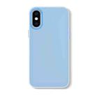 For iPhone XS Max Skin Feeling Jelly Series TPU + PC Full Coverage Phone Case(Blue) - 1