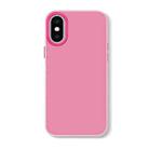 For iPhone XS Max Skin Feeling Jelly Series TPU + PC Full Coverage Phone Case(Rose Red) - 1