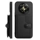 For Realme 12+ 5G / P1 5G Button Card Bag RFID Anti-theft Phone Case(Black) - 2