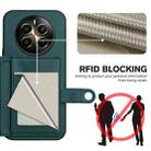 For Realme 12+ 5G / P1 5G Button Card Bag RFID Anti-theft Phone Case(Green) - 3