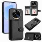 For Realme 13 Pro / 13 Pro+ 5G Button Card Bag RFID Anti-theft Phone Case(Black) - 1