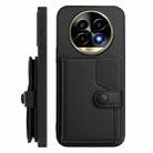 For Realme 13 Pro / 13 Pro+ 5G Button Card Bag RFID Anti-theft Phone Case(Black) - 2
