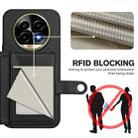 For Realme 13 Pro / 13 Pro+ 5G Button Card Bag RFID Anti-theft Phone Case(Black) - 3