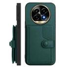 For Realme 13 Pro / 13 Pro+ 5G Button Card Bag RFID Anti-theft Phone Case(Green) - 2