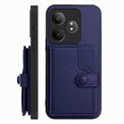 For Realme GT Neo6 SE Button Card Bag RFID Anti-theft Phone Case(Blue) - 2