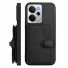 For Realme 14 Button Card Bag RFID Anti-theft Phone Case(Black) - 2