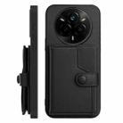 For Realme 14 Pro Button Card Bag RFID Anti-theft Phone Case(Black) - 2