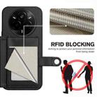 For Realme 14 Pro Button Card Bag RFID Anti-theft Phone Case(Black) - 3