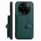 For Realme 14 Pro Button Card Bag RFID Anti-theft Phone Case(Green) - 2