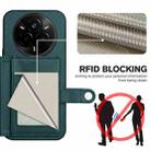 For Realme 14 Pro Button Card Bag RFID Anti-theft Phone Case(Green) - 3