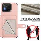 For Asus ROG Phone 8 / 8 Pro Button Card Bag RFID Anti-theft Phone Case(Pink) - 3