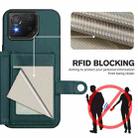 For Asus ROG Phone 8 / 8 Pro Button Card Bag RFID Anti-theft Phone Case(Green) - 3