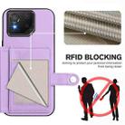 For Asus ROG Phone 8 / 8 Pro Button Card Bag RFID Anti-theft Phone Case(Purple) - 3