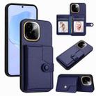For vivo Y200 Button Card Bag RFID Anti-theft Phone Case(Blue) - 1