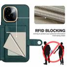 For vivo Y200 Button Card Bag RFID Anti-theft Phone Case(Green) - 3