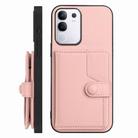 For vivo Y29 4G / T4x / Y300t Button Card Bag RFID Anti-theft Phone Case(Pink) - 2