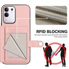 For vivo Y29 4G / T4x / Y300t Button Card Bag RFID Anti-theft Phone Case(Pink) - 3