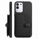 For vivo Y29 4G / T4x / Y300t Button Card Bag RFID Anti-theft Phone Case(Black) - 2